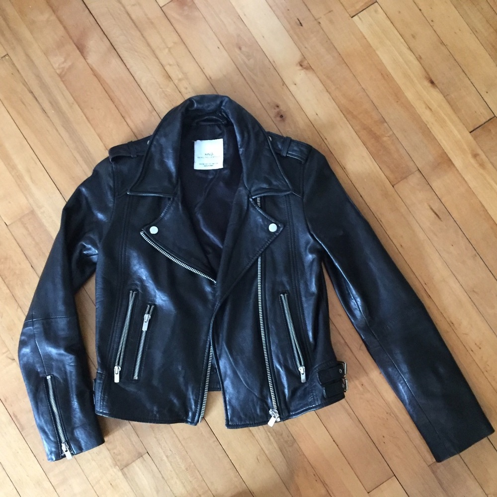 MANGO leather jacket. Size XXS. (US S) NWOT.